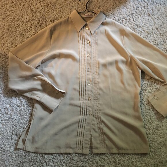 Renato Belestra Micro Crepe Bisque Pintuck Button Down Cufflink Dress Shirt - Picture 12 of 16